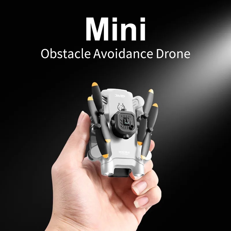 Rc Helicopter Mini - ミニV30 WiFi 4K HDデュアルカメラ搭載 障害物回避機能付きドローン 折りたたみ式RCクアッドコプター