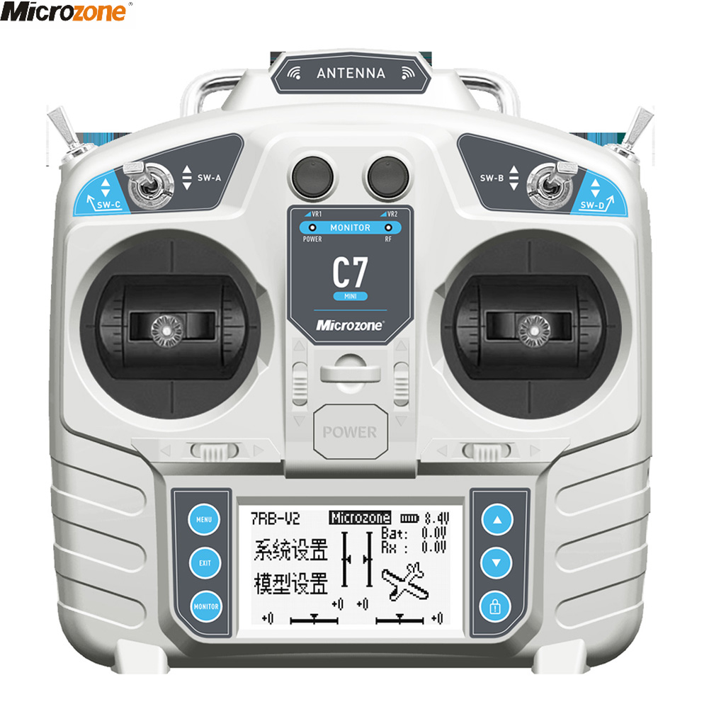 Rc Helicopter Battery - MicroZone MC7コントローラー C7 MINI送信機 2.4G MC8RE受信機付き無線システム