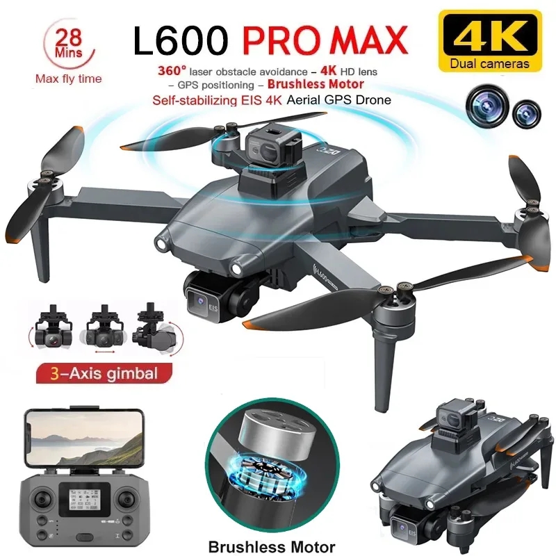 Rc Helicopter Electric - L600 プロマックス GPS ドローンプロフェッショナル 4K 3
