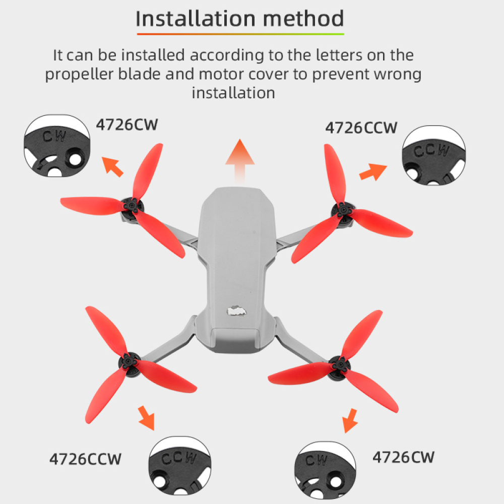 Dji Drone Mini 3 - DJI MINI SE/1/2 ドローン用クイックリリースプロペラ 4726f カラープロペラ