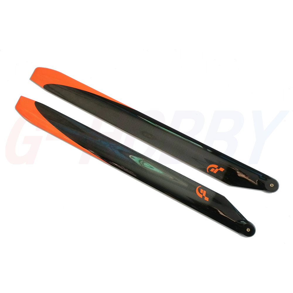 Rc Helicopter Blade - 新しい 690 ミリメートルカーボンファイバーメインローターブレードプロペラ 106 ミリメートルテールブレード RC