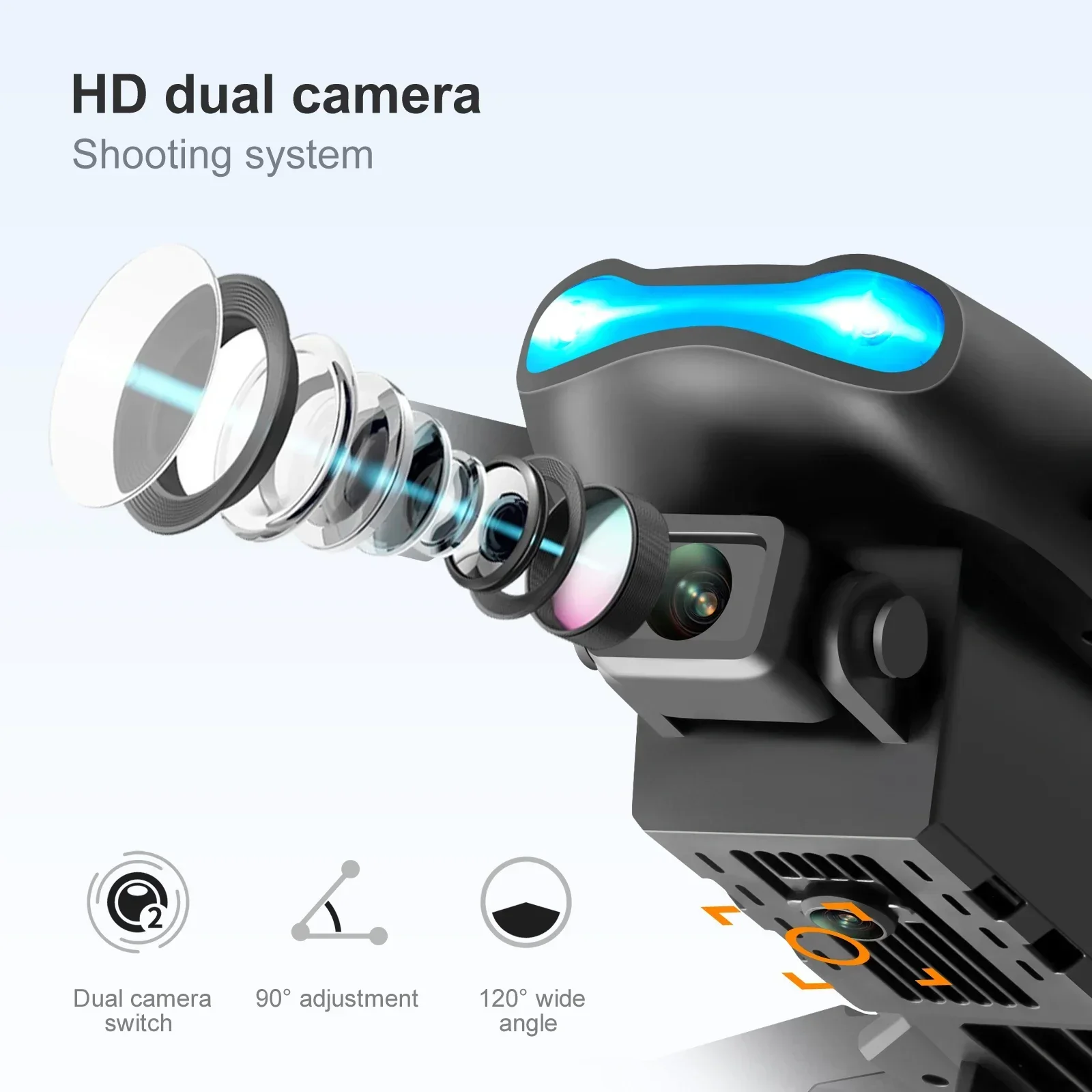 新型E99 Pro HD 4Kドローン デュアルカメラ 高度 - Rc Helicopter Electric のレビューと価格