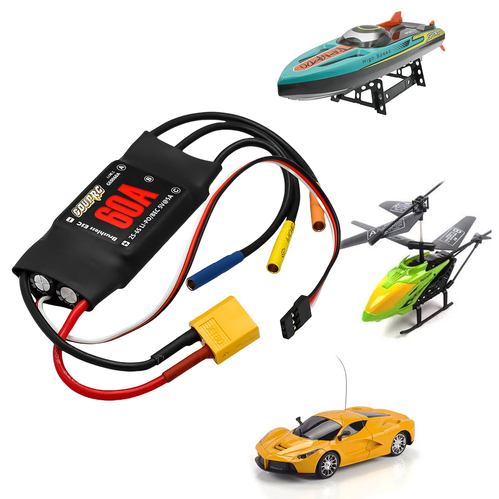 60A 電子スピードコントローラー 5V/7A BEC &  - Rc Helicopter Electric のレビューと価格