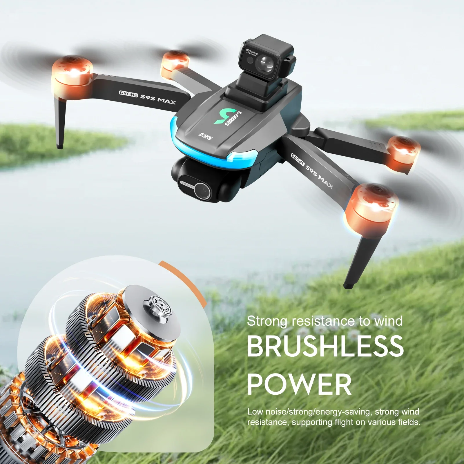新しい S9S MAX ミニドローン 4K 2 軸 PTZ  - Rc Helicopter Case のレビューと価格