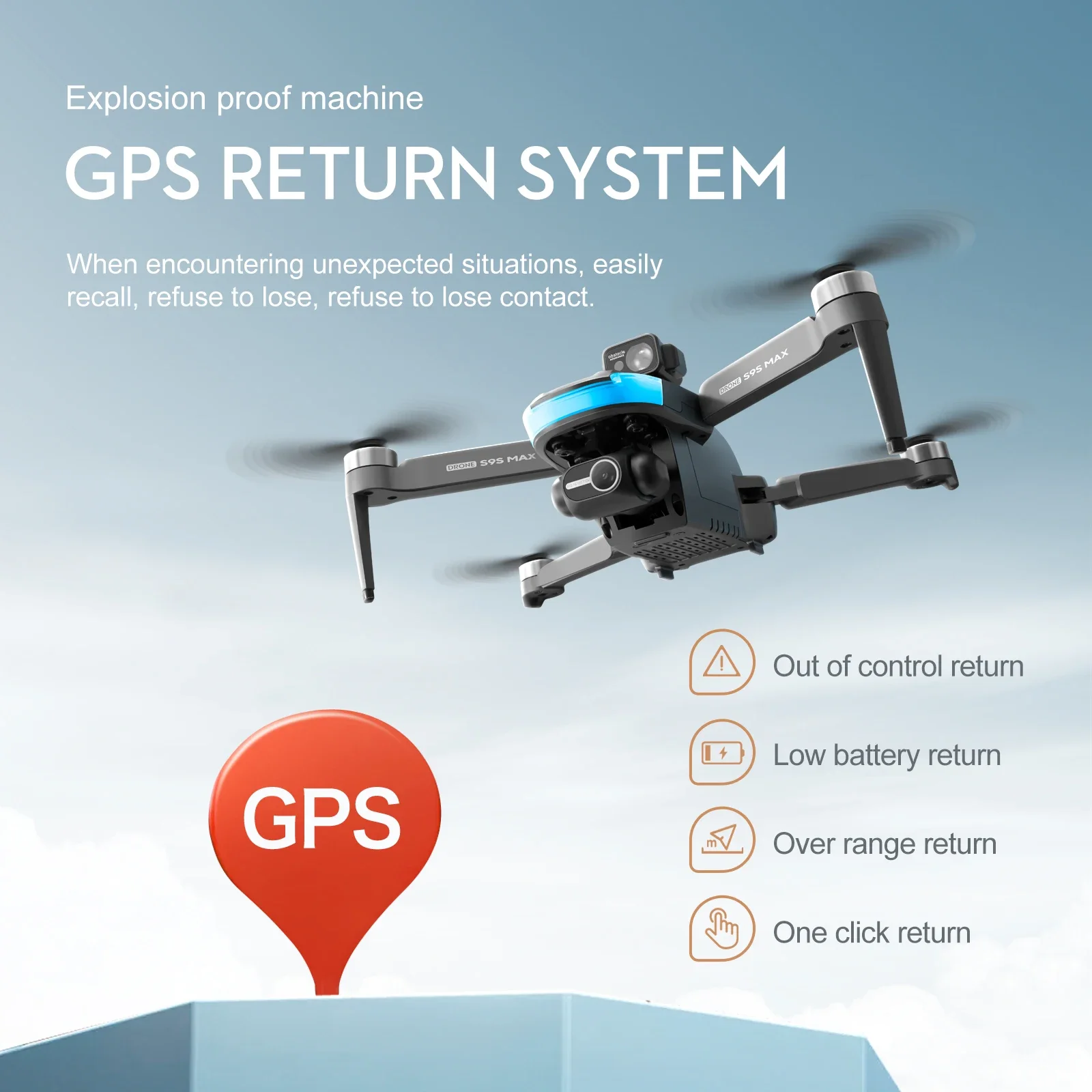 新しい S9S MAX ミニドローン 4K 2 軸 PTZ  - Rc Helicopter Case のレビューと価格