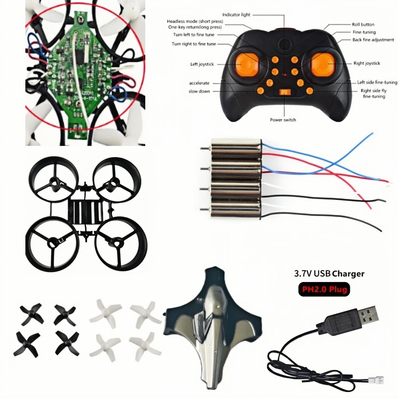 完全DIYドローンキット 2.4G 6軸ジャイロ ヘッドレス - Eachine Drone E010 のレビューと価格