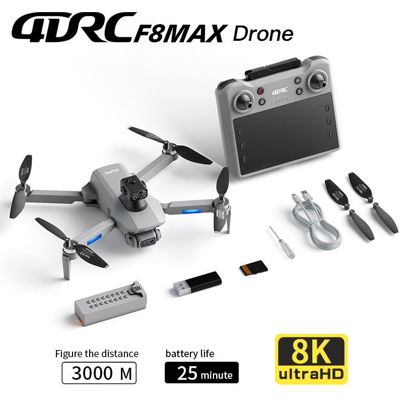 F8 MAX GPSドローン プロフェッショナル 8Kカメラ - Rc Helicopter Case のレビューと価格